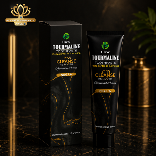 Kit + 2 unidades Pasta Dental Natural Tourmaline Negra World Herbs SIN FLUOR