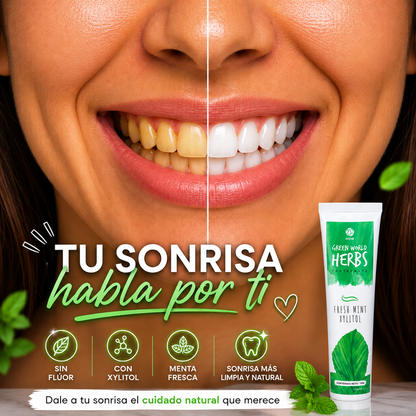Pasta Dental Natural Green World Herbs SIN FLUOR