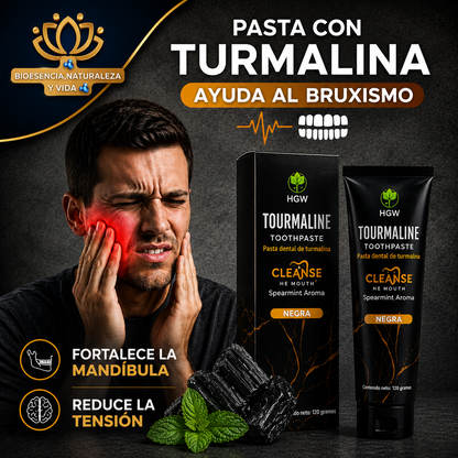 Pasta Dental Natural Tourmaline Negra World Herbs SIN FLUOR