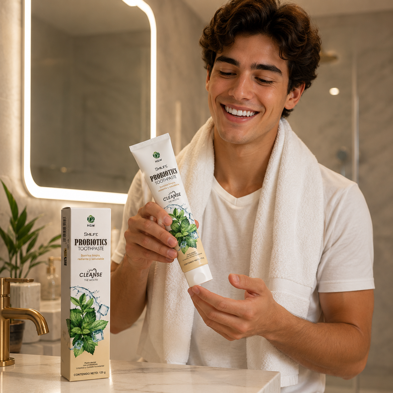 Kit + 2 unidades Crema Dental HGW Con Probióticos Sin Flúor Ni Triclosán